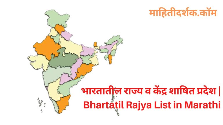 Bhartatil Rajya List in Marathi
