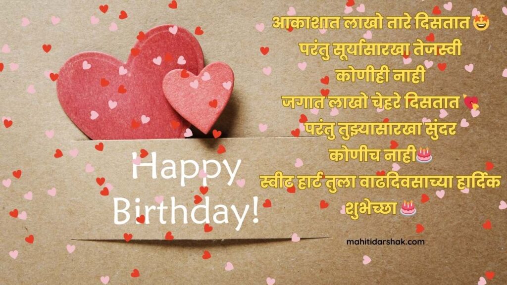 GF Birthday wishes in Marathi