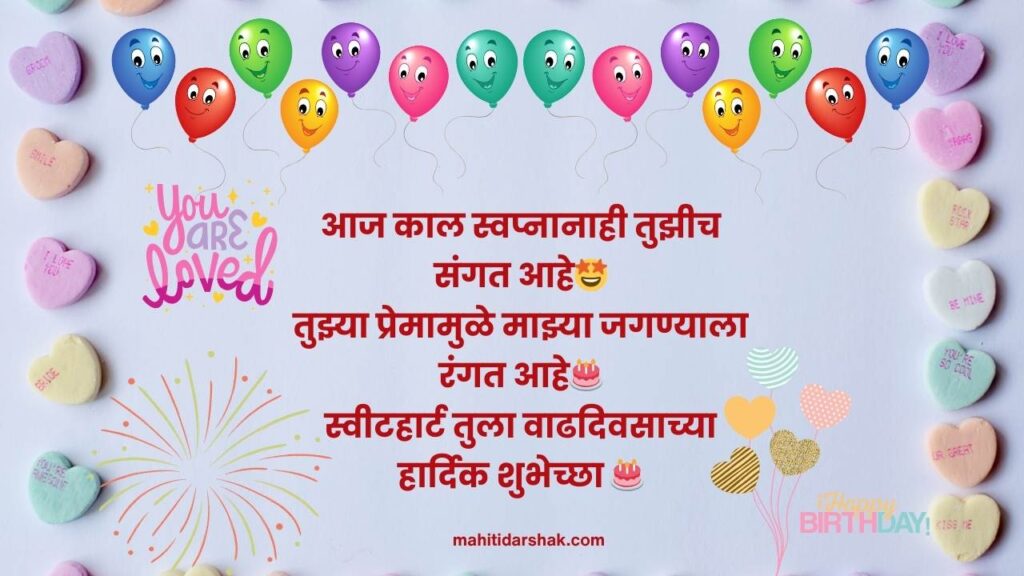 Birthday wishes for GF in marathi